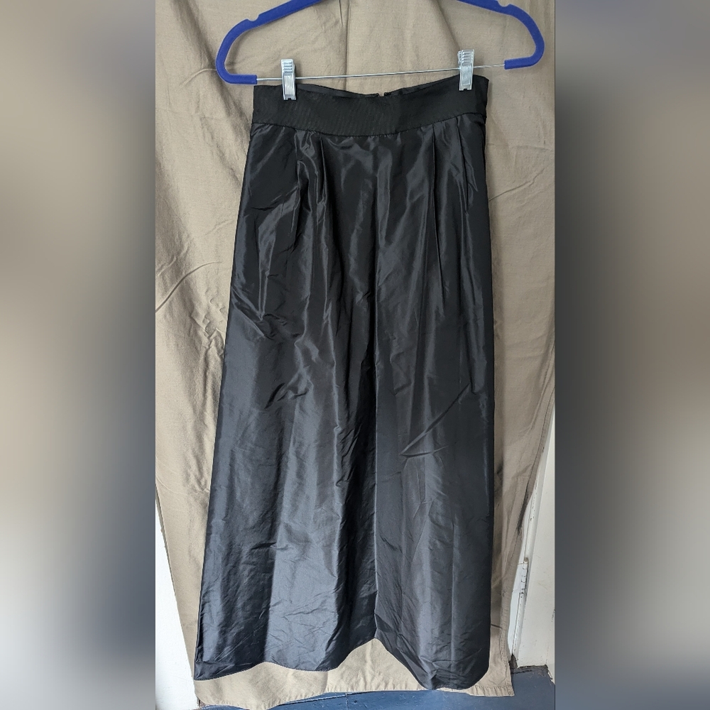 Banana Republic Charcoal Satin Skirt